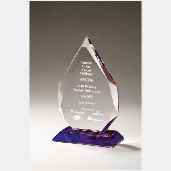 5 7/8" x 9 7/8" Flame Series Crystal with Prism-Effect Base Thumbnail