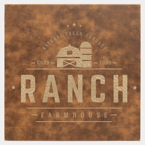 10" x 10" Rustic/ Laserable Leatherette Wall Decor with Sawtooth Hanger Thumbnail