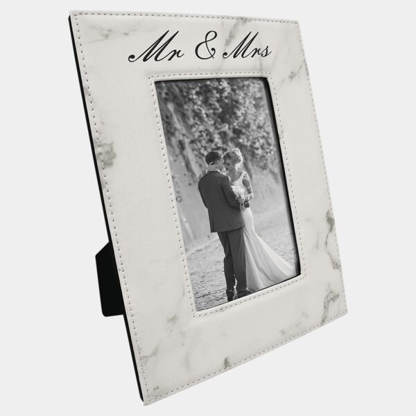 4" x 6" Marble Laserable Leatherette Photo Frame Thumbnail