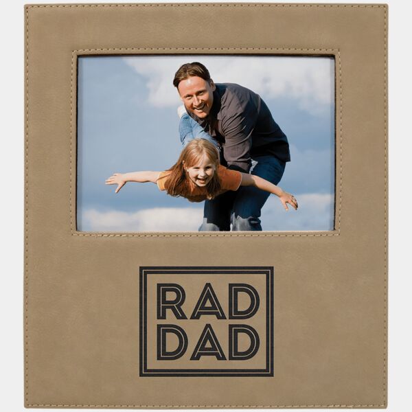 5" x 7" Leatherette Photo Frame with 4 1/4" x 8 7/8" Engraving Area Thumbnail