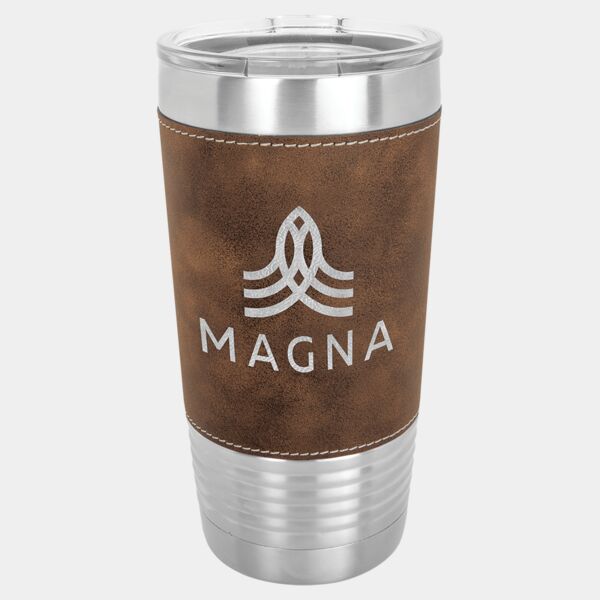 Polar Camel 20 oz. Rustic/ Leatherette Grip Tumbler with Standard Lid Thumbnail