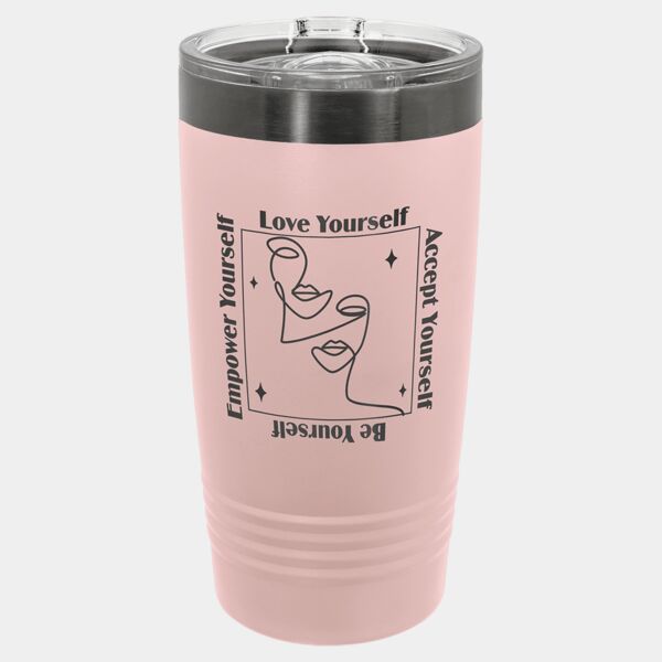 Polar Camel 20 oz. Blush/ ION-Plated Ringneck Tumbler with Slider Lid Thumbnail