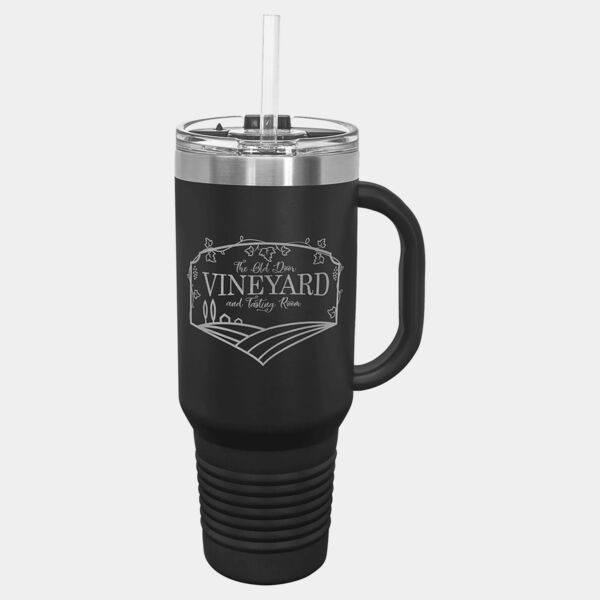 Polar Camel 40 oz. Travel Mug with Snap Lid & Straw Thumbnail