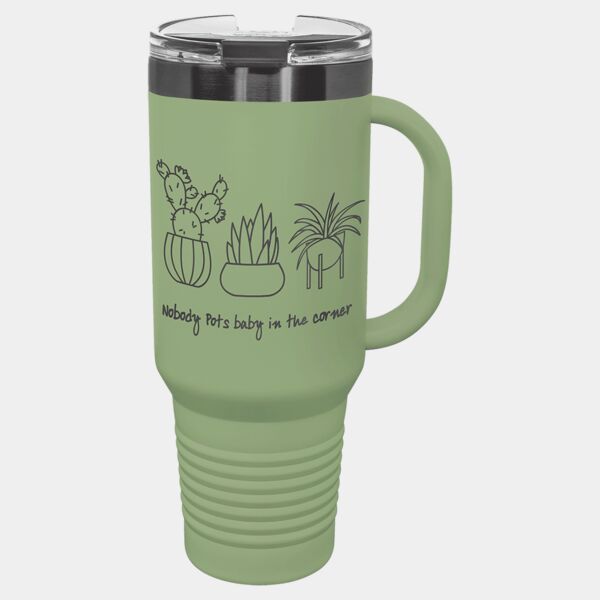 Polar Camel 40 oz. Summer Sage/ Travel Mug with Handle & Straw Thumbnail