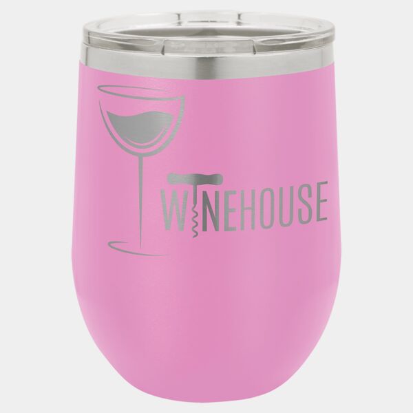 Polar Camel 12 oz. Light Stemless Wine Tumbler with Standard Lid Thumbnail