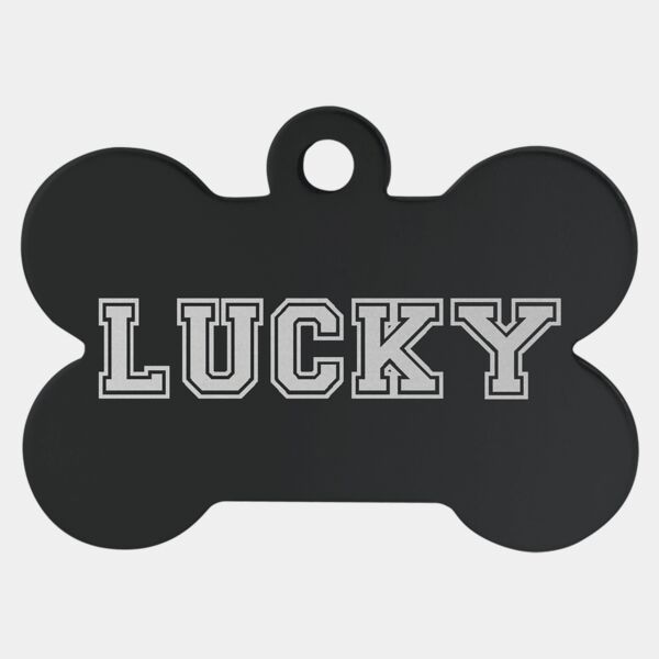1 1/4" x 3/4" Laserable Anodized Aluminum Bone Pet Tag Thumbnail