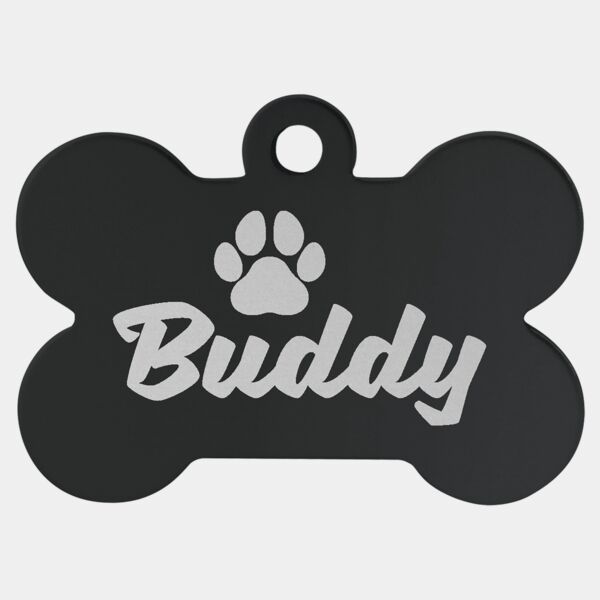 1 1/2" x 1" Laserable Anodized Aluminum Bone Pet Tag Thumbnail