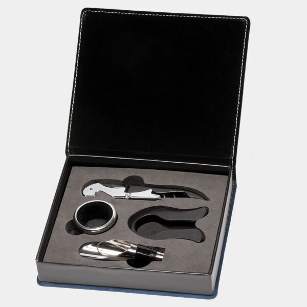 Marbleized Leather Wine Tool Gift Set Thumbnail
