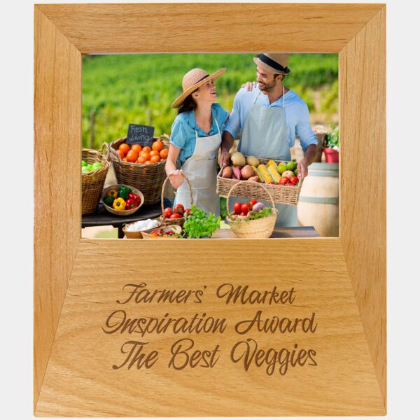 Genuine 5" x 7" Picture Frame with 4 7/16" x 9 1/16" Engraving Area Thumbnail