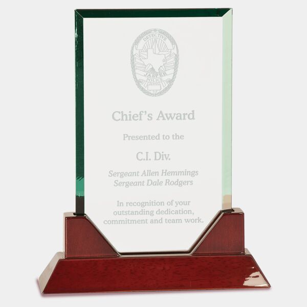 9 3/4" Rectangle Prestige Glass with Piano Finish Base Thumbnail