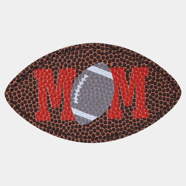 3 1/2" x 2" Football Shaped Laserable Leatherette Patch with Adhesive Thumbnail
