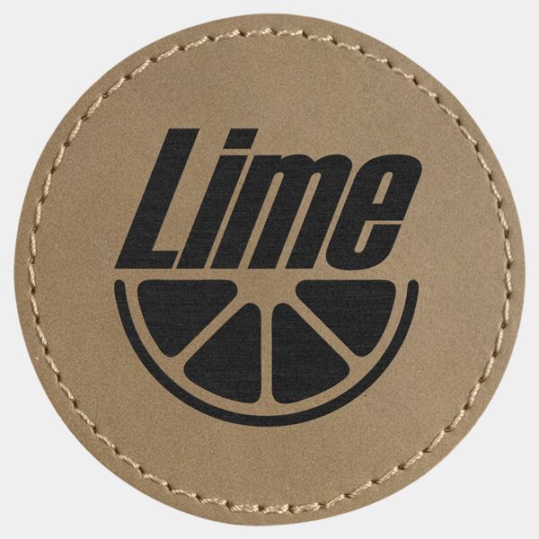 2 1/2" Round Laserable Leatherette Patch with Adhesive Thumbnail