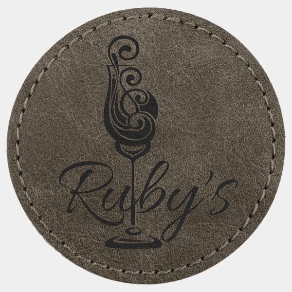 2 1/2" Dark Patch Premier Laserable Leatherette Round Patch with Kota Pro Adhesive - Creekside Collection Thumbnail