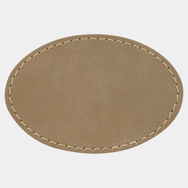 3" x 2" Laserable Leatherette Oval Patch with Kota Pro Adhesive Thumbnail