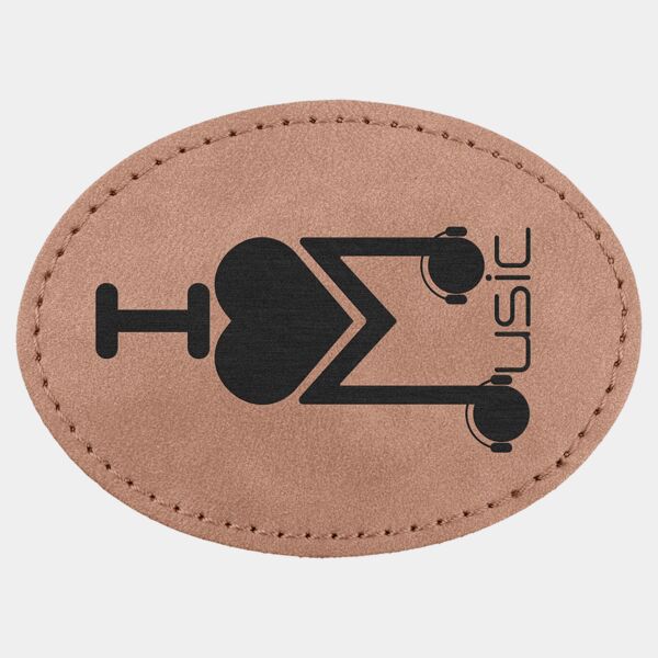 Oval Patch with Kota Pro Adhesive - Laserable Leatherette, Creekside Collection 3 1/2" x 2 1/2", Blush Thumbnail