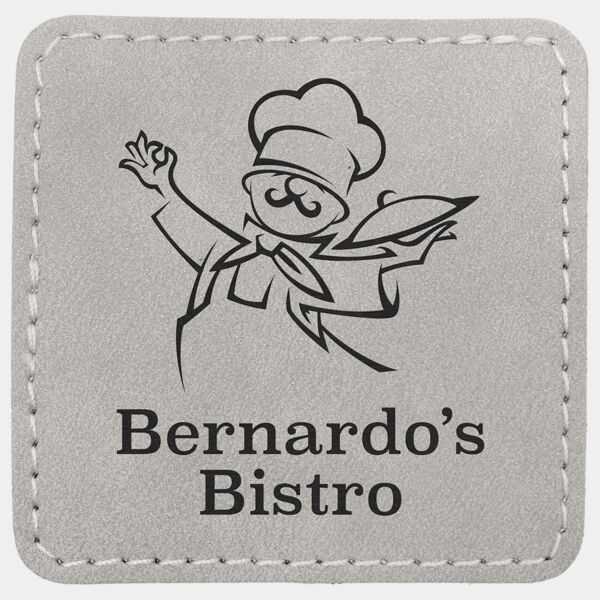 2 1/2" x 2 1/2" Light Premier Laserable Leatherette Square Patch with Kota Pro Adhesive - Creekside Collection Thumbnail