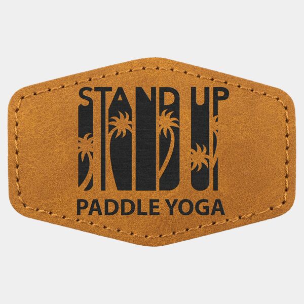 3" x 2" Premier Laserable Leatherette Hex Patch with Kota Pro Adhesive- Creekside Collection Thumbnail