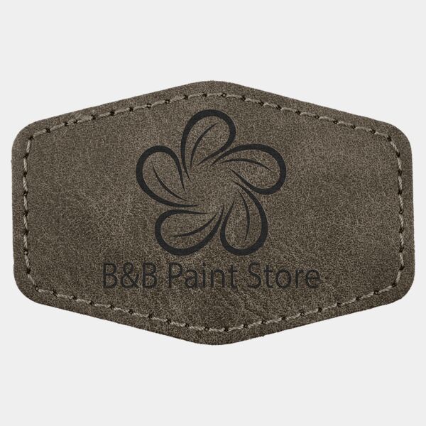 3" x 2" Dark Premier Laserable Leatherette Hex Patch with Kota Pro Adhesive - Creekside Collection Thumbnail