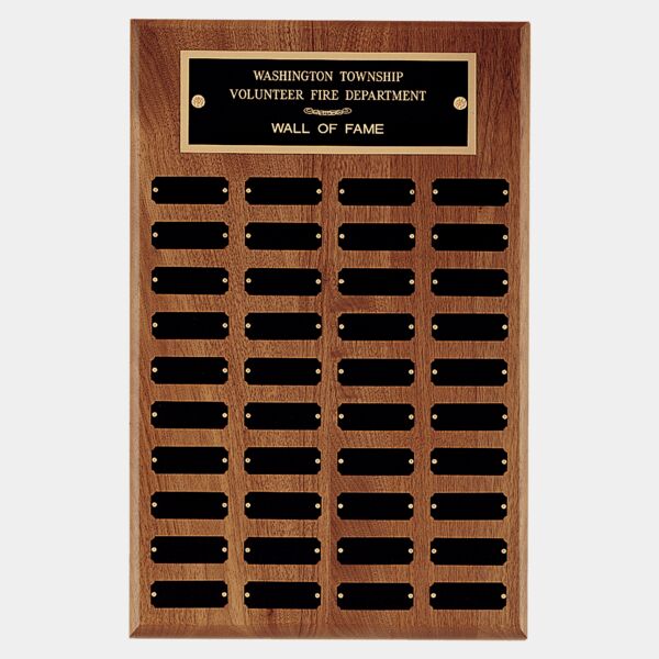 13" x 20"/Plates 7/8" x 2 1/2" American 40 Plate Perpetual Plaque with Brass Plates Thumbnail