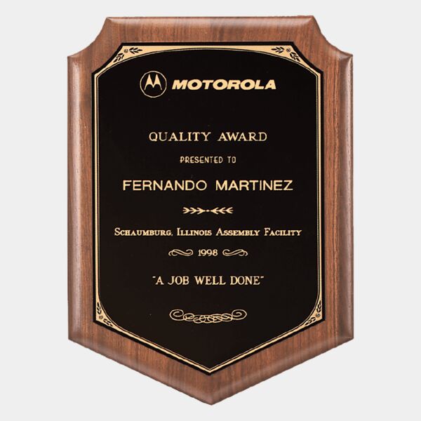 11" x 15" American Plaque with Border Laserable Brass Plate Thumbnail