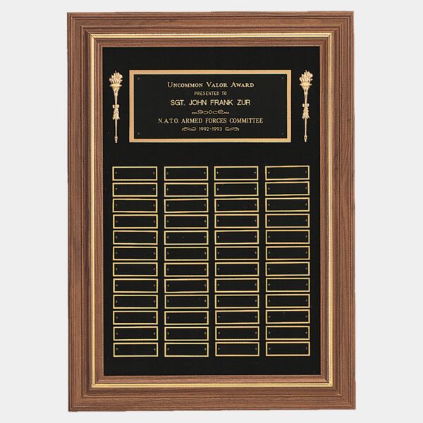 18" x 25"/Plates 7/8" x 2 3/4" American 48 Plate Perpetual Plaque with Brass Plates Thumbnail