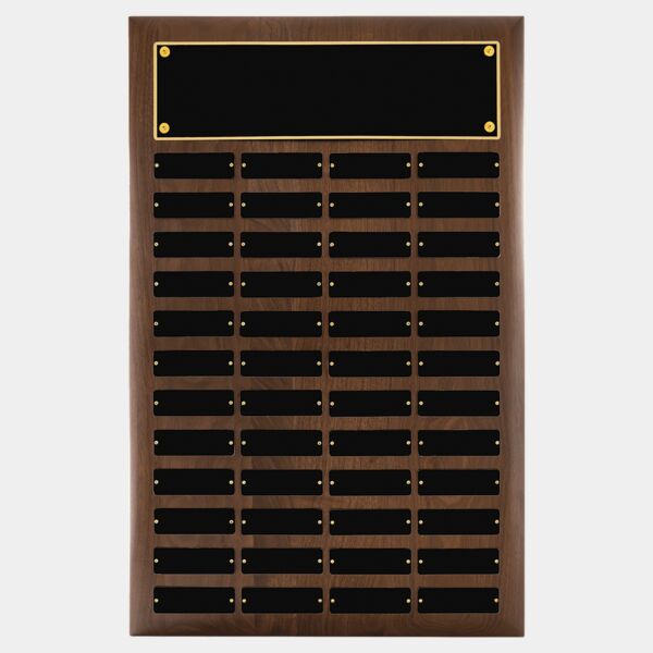 16" x 24"/Plates 1" x 3 1/4" American 48 Plate Perpetual Plaque with Brass Plates Thumbnail