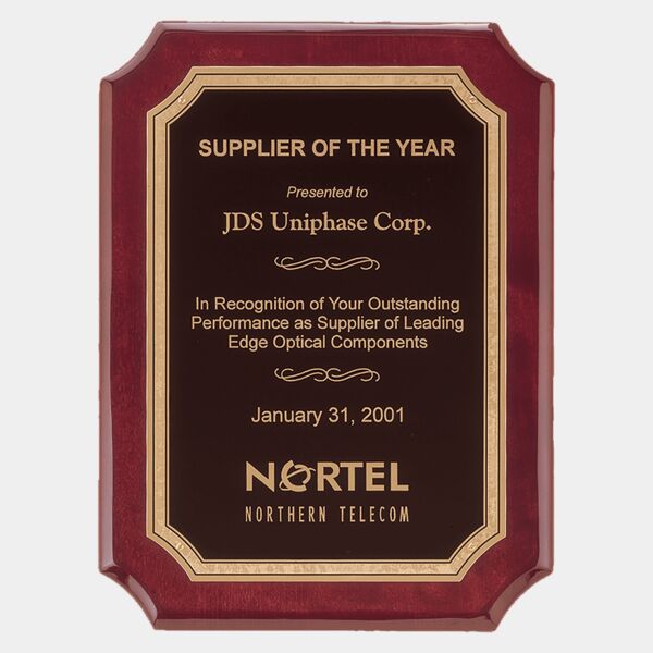 7" x 9" Airflyte Piano Finish Plaque with Border LaserFX Plate Thumbnail