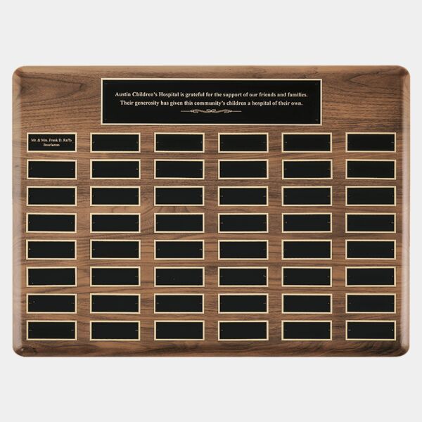 22" x 30"/Plates 1 1/2" x 3 3/4" American 60 Plate Perpetual Plaque with Brass Plates Thumbnail