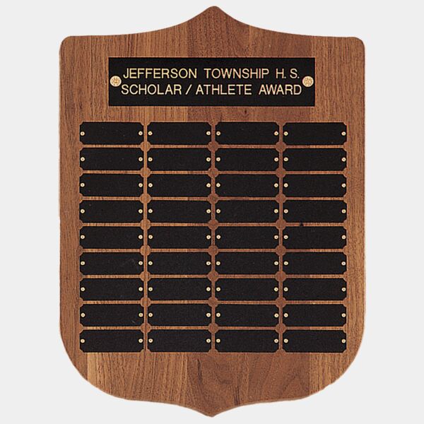 12" x 16"/Plates 7/8" x 2 1/2" American 36 Plate Perpetual Plaque with Brass Plates Thumbnail