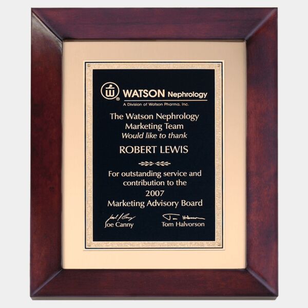 12" x 15" Airflyte Finish Frame wtih Metal Background and and LaserFX Florentine Border Plate Thumbnail