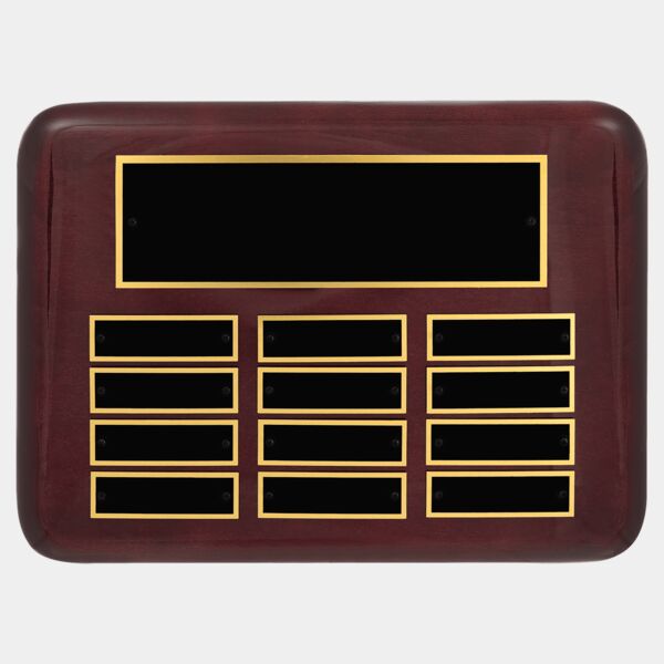 9" x 12"/Plates 7/8" x 2 3/4" Piano 12 Plate Perpetual Plaque with Brass Plates Thumbnail