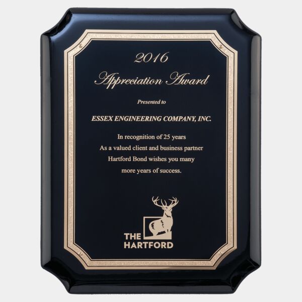 8" x 10 1/2" High Gloss Plaque with Florentine Border LaserFX Plate Thumbnail