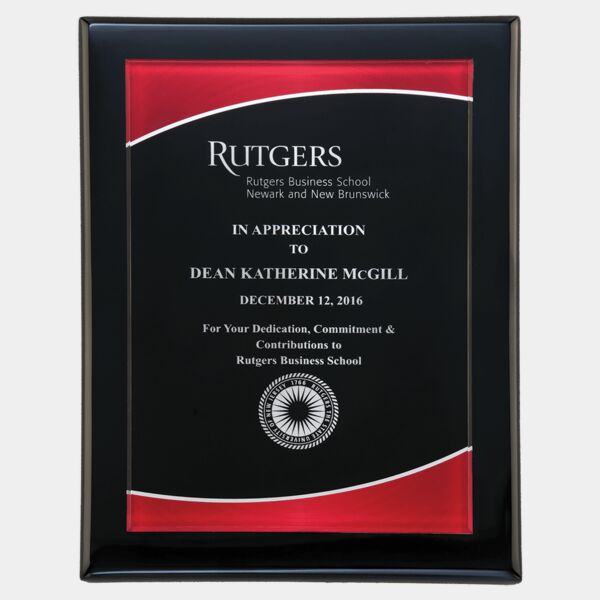 9" x 12" Airflyte Piano Finish Plaque with Border Acrylic Plate Thumbnail