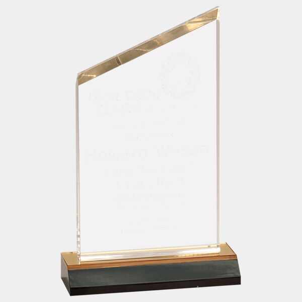 4" x 6" Reflection Beveled Peak Acrylic with 5" Mirror Base Thumbnail