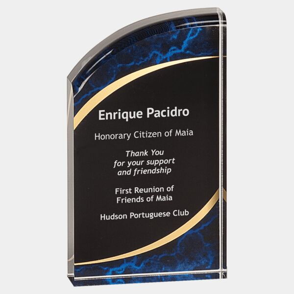 3 1/2" x 6" Marble Rounded Acrylic Thumbnail