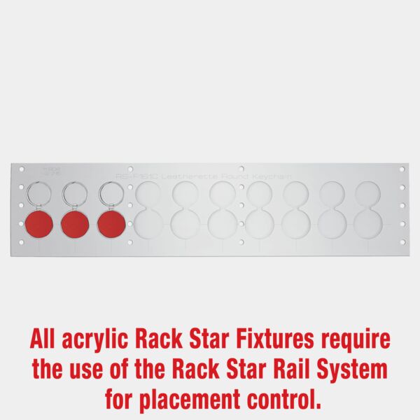 3" x 1 1/2" Round Keychain Fixture-Holds 10 Thumbnail