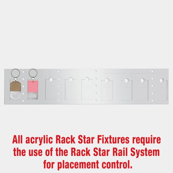 2 3/4" x 1 1/2" Rectangle/Oval Key Chain Fixture- Holds 9 Thumbnail