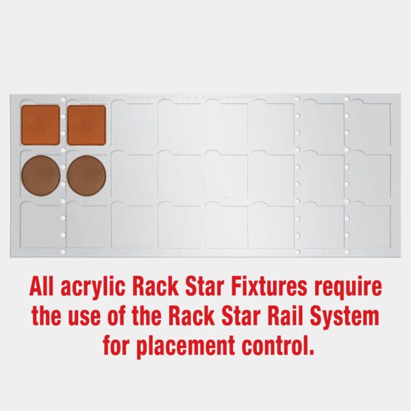 2 1/2" x 2 1/2" Square/Round Laserable Leatherette Patch Fixture-Holds 24 Thumbnail