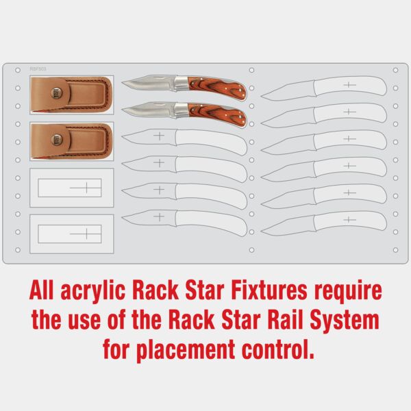 Bison River BR1253 Knife Fixture-Holds 12 Knives and 4 Sheaths Thumbnail