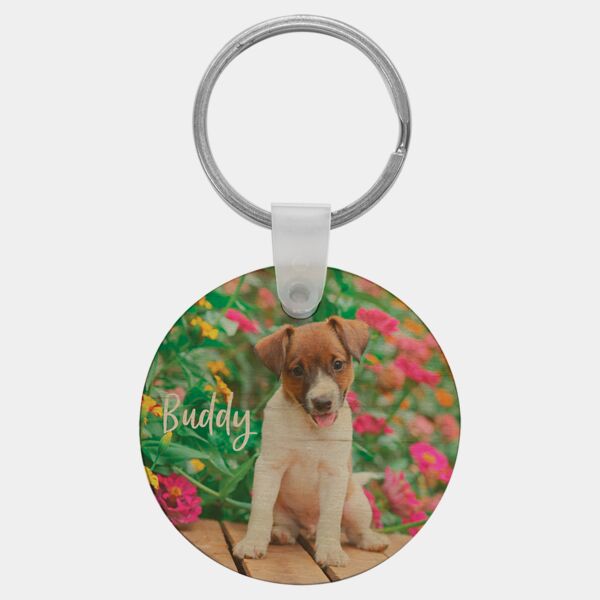 1 3/4" Diameter Sublimatable Wood Keychain Thumbnail