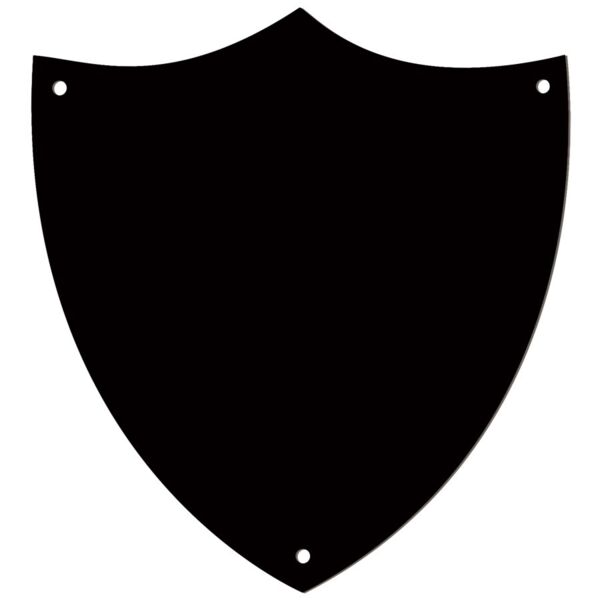 5 1/2" x 6" Brass Shield Plaque Plate Thumbnail