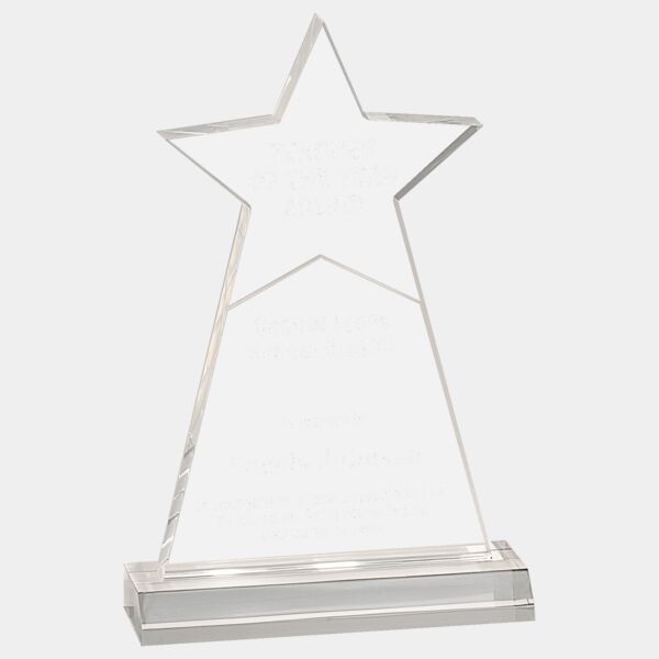 4 3/4" x 8" Star Obelisk Acrylic with 5 3/4" inch Base Thumbnail