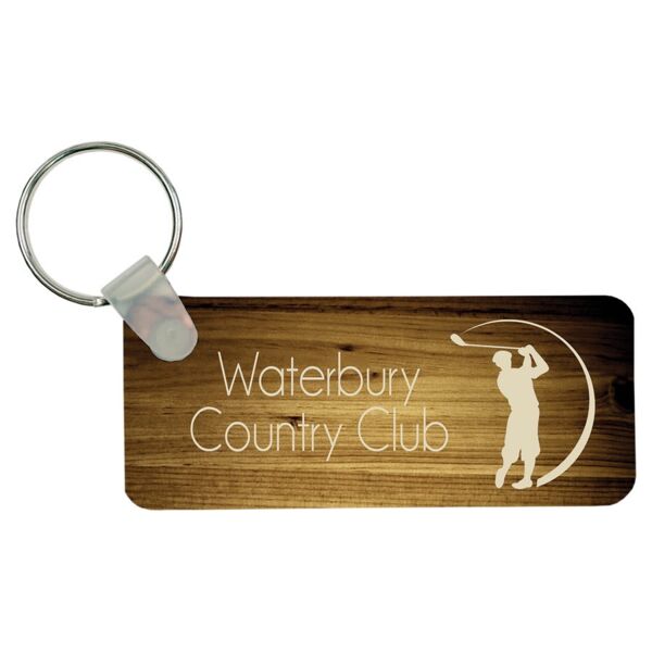 3" x 1.25" Gloss Unisub FRP Sublimatable Rectangle 2-Sided Keychain Thumbnail