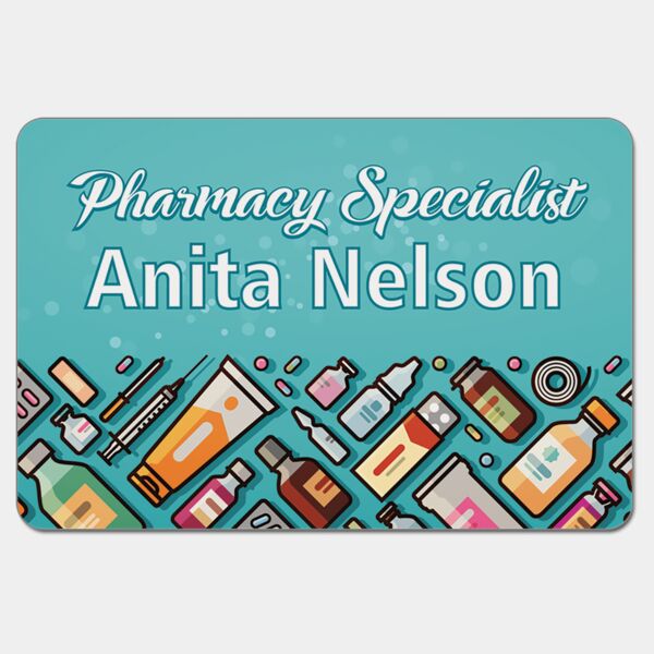 3" x 2" Matte Unisub FRP Sublimatable Name Badge with Radius Corners Thumbnail