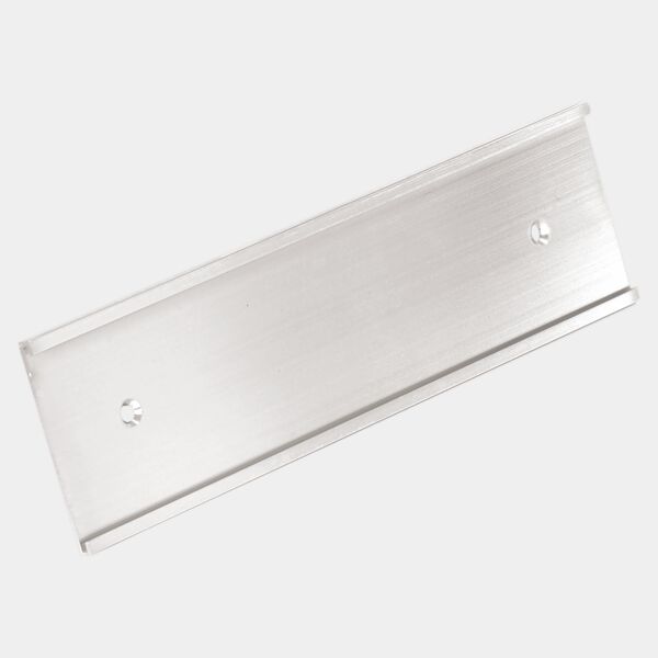 2" x 10", Shiny , Kota Pro Aluminum Wall Bracket with Mounting Holes, Fits 1/16" Thick Plastic Insert Thumbnail