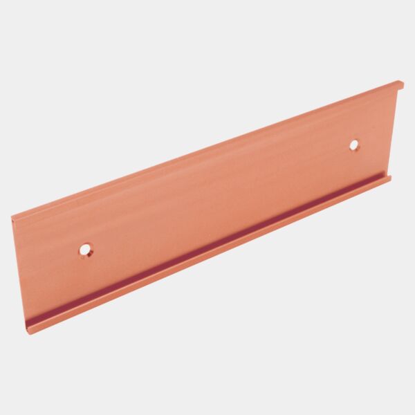 2" x 10", Polished , Kota Pro Aluminum Wall Bracket with Mounting Holes, Fits 1/16" Thick Plastic Insert Thumbnail