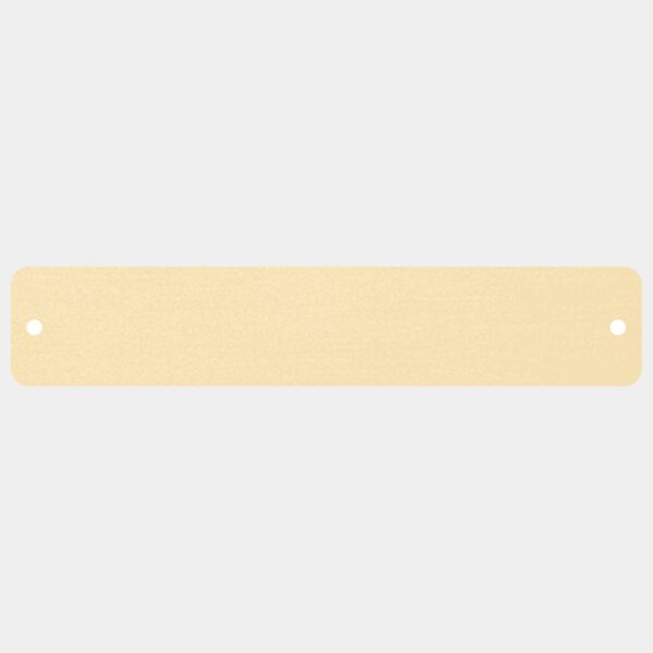 1" x 5" Laserable Brass Plate with Rounded Corners and Two Holes Thumbnail