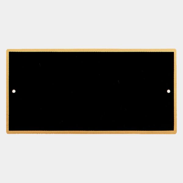 3 1/2" x 7" Laserable Brass Plate with Border Rounded corners and Two Holes Thumbnail