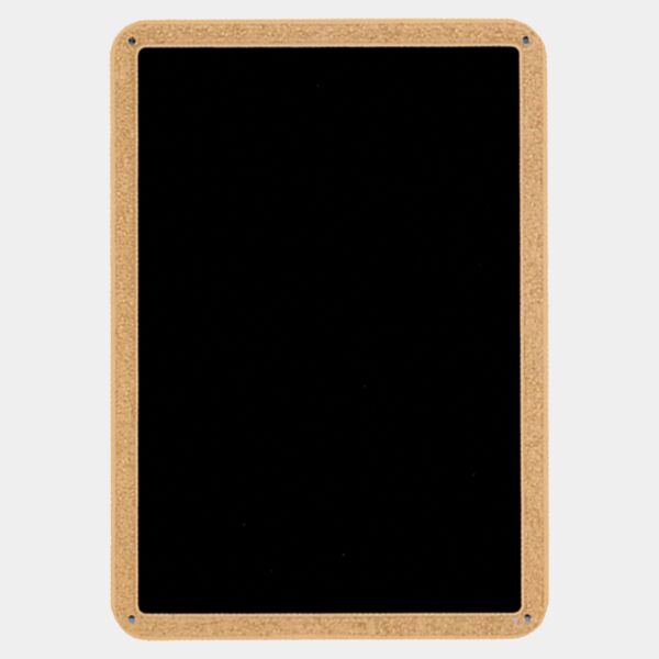 6" x 8 1/2" Brass Plated Steel Textured Plate with Rounded Corners, Border and Four Holes (Fits P1614) Thumbnail