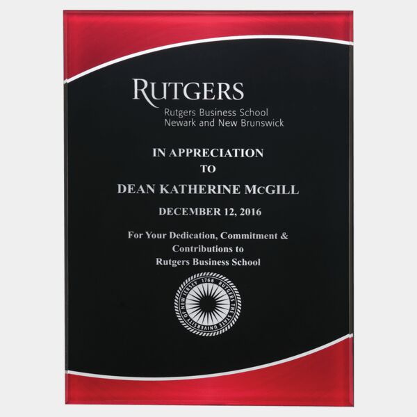 7" x 10" Acrylic Plaque Plate with Border and Center Thumbnail